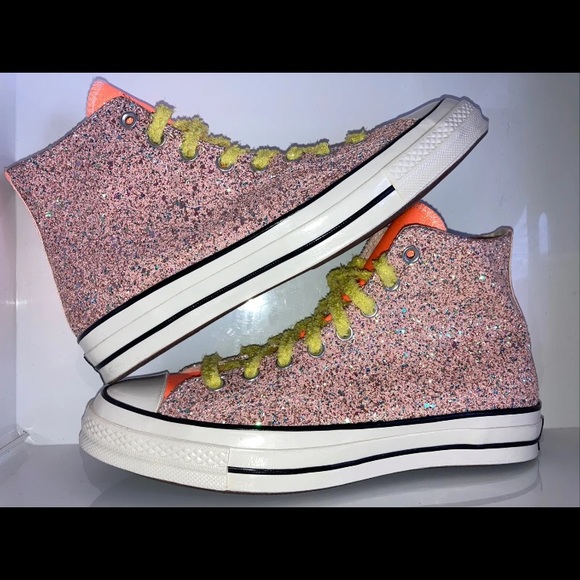 NWOT Converse x JW Anderson Glitter Orange Multi Chuck 70 Unisex Men's 10 - Picture 2 of 8